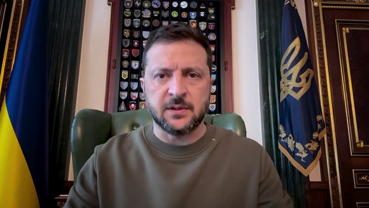 <em>Володимир Зеленський. Скриншот з відео Президента України</em>