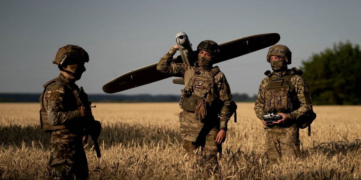 <em>Оператори розвідувальних дронів "Лелека". Фото: 21 окрема механізована бригада</em>