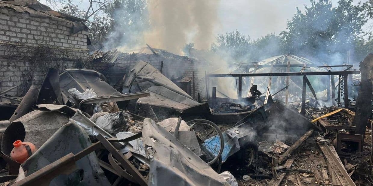 <em>Последствия российских обстрелов. Фото: Facebook/Вадим Филашкин</em>