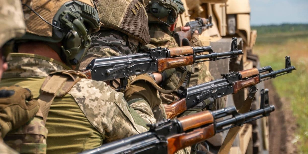 <em>Українські захисники. Фото: ОК "Захід"</em>