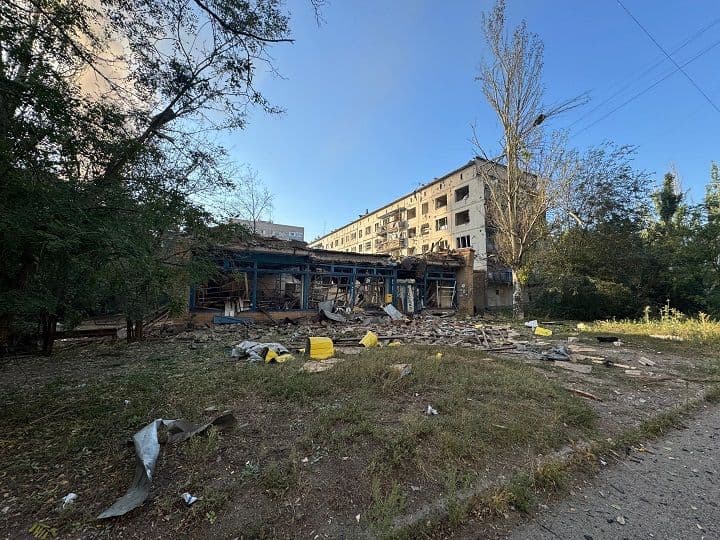 <em>Наслідки російських обстрілів Костянтинівки 22 серпня. Фото: Facebook/Сергій Горбунов</em>