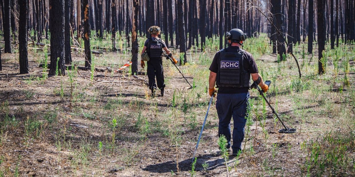 <em>Піротехніки Служби порятунку. Фото: ДСНС Донеччини</em>