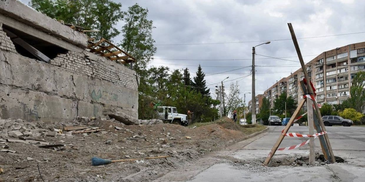 <em>Краматорськ після російських ударів 22 серпня. Фото: Краматорська міська рада</em>
