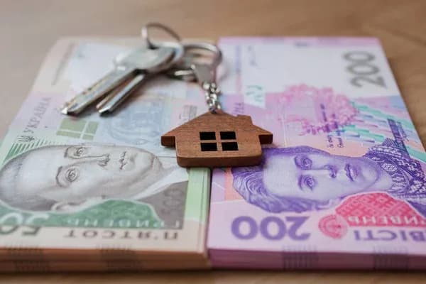 <em>Українські гривні та ключі від нового житла. Фото: Depositphotos</em>