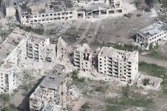 <em>Руїни українського Часова Яра. Фото: Telegram/Центрі протидії дезінформації</em>