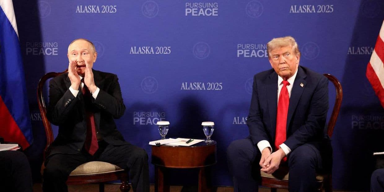 <em>Путин и Трамп на Аляске. Фото: Telegram/Тарас Григорьевич сообщает</em>