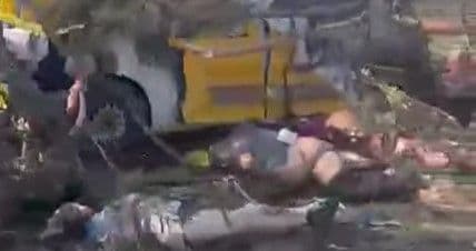 <em>Наслідки російського удару по Яровій. Фото: Скриншот з відео на фейсбук-сторінці Президента України</em>