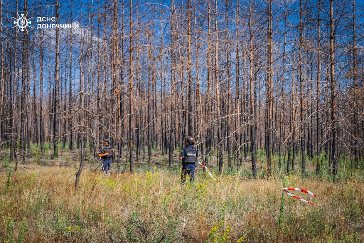 <em>фото: ДСНС. Пошук вибухонебезпечних предметів на Донеччині</em> <em>фото: ДСНС. Пошук вибухонебезпечних предметів на Донеччині</em>
