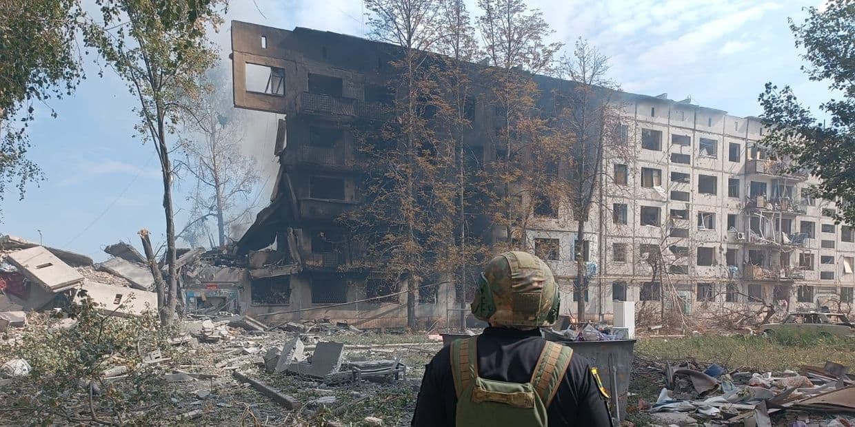 <em>Наслідки російської атака на Костянтинівку 9 вересня 2025 року. Фото: Facebook/Сергій Горбунов</em>