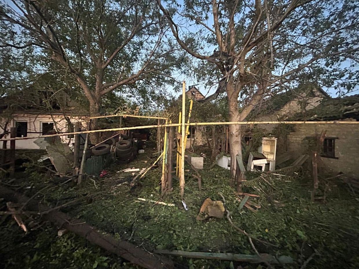 <em>Наслідки російського удару по Билбасівці, 11 вересня 2025 року. Фото: Facebook/Вадим Лях</em>