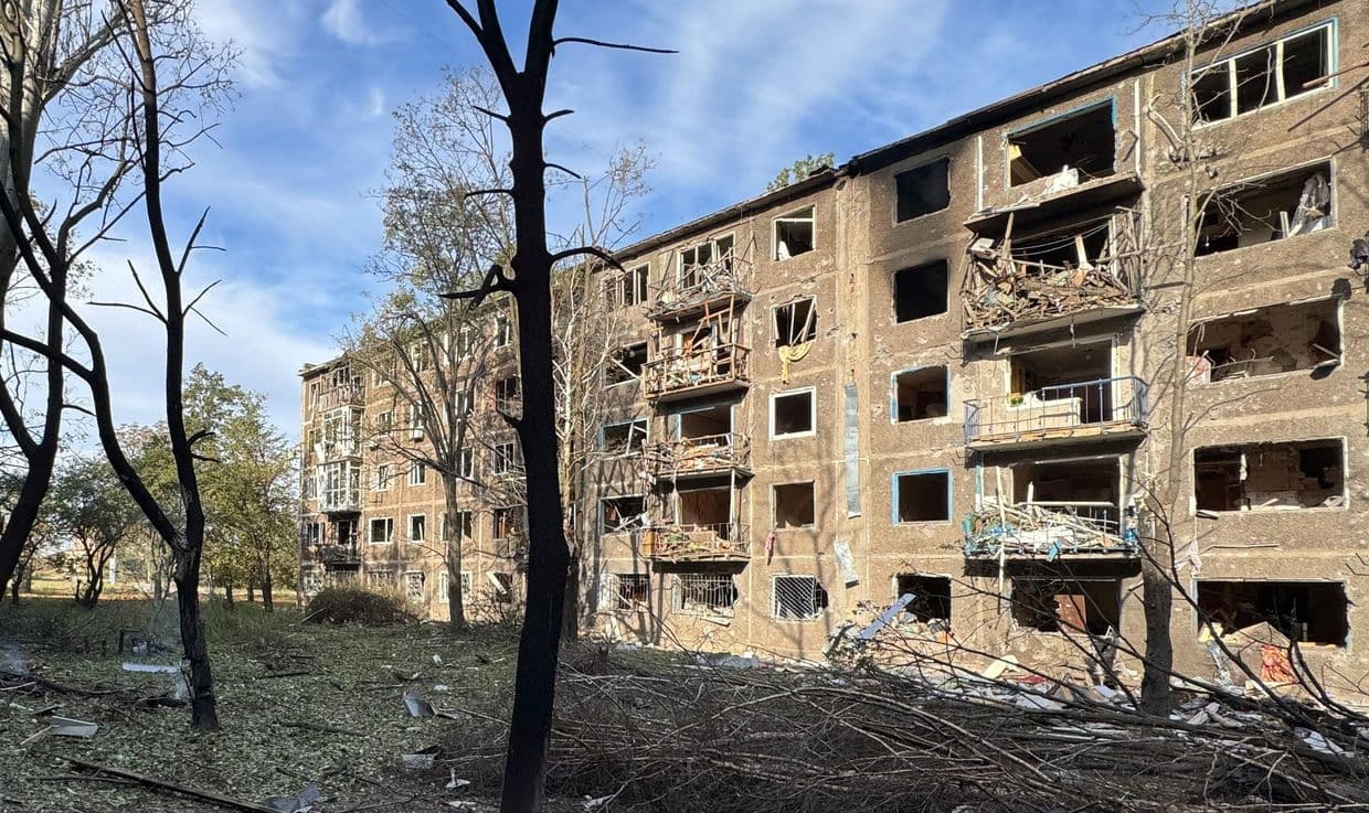 <em>Наслідки російських обстрілів Костянтинівки 16 вересня 2025 року. Фото: Facebook/Сергій Горбунов</em>