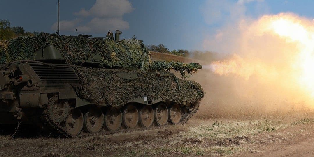 <em>Стріляє танк. Фото: 11-й армійський корпус</em>