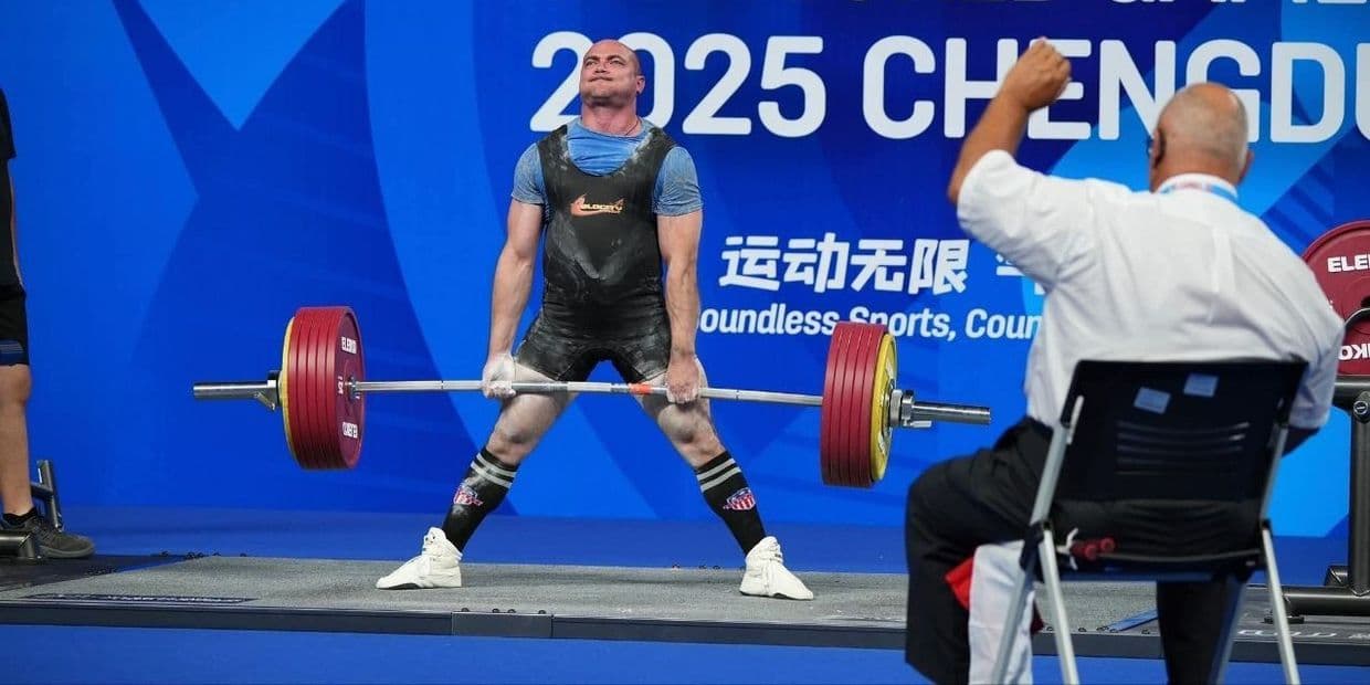 <em>Микола Бараннік на Всесвітніх іграх 2025. Фото: Facebook/Олексій Харченко</em>