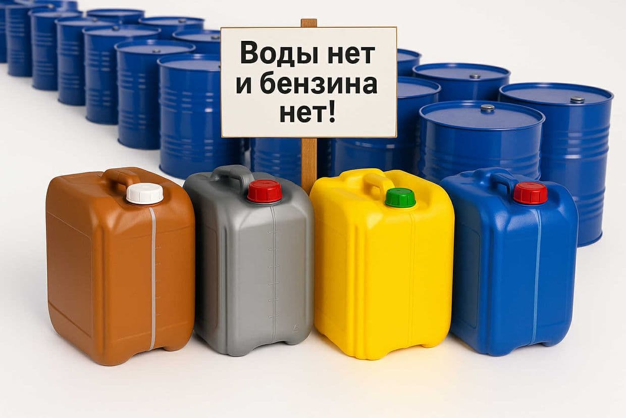 <em>На ТОТ Донеччини та Луганщини йде поглиблення паливної і водяної кризи. Фото Східного Варіанту згенеровано ШІ. </em>