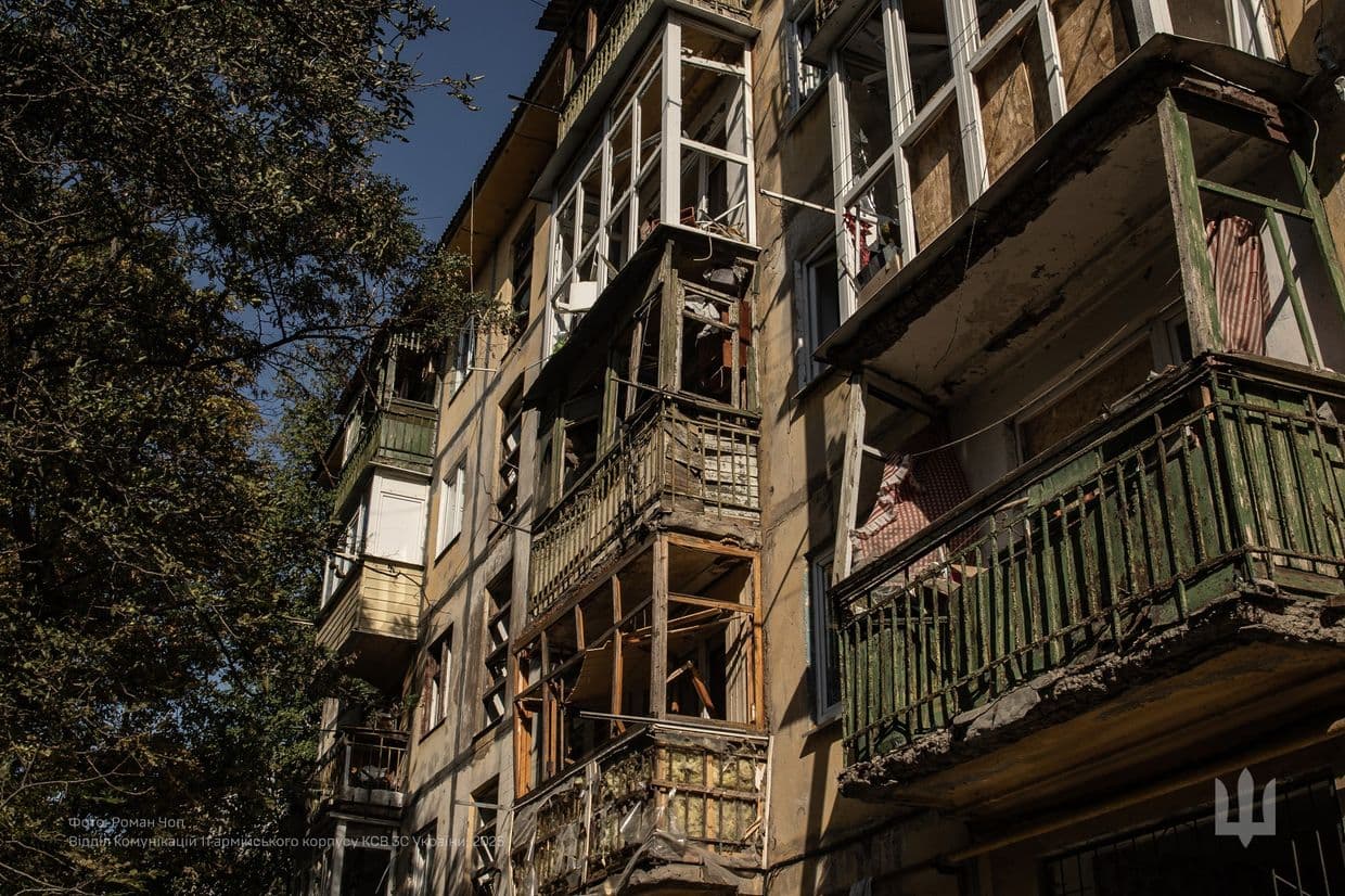<em>Последствия масштабного обстрела Краматорска 10 сентября 2025 года. Фото: Роман Чоп, 11-й армейский корпус</em>