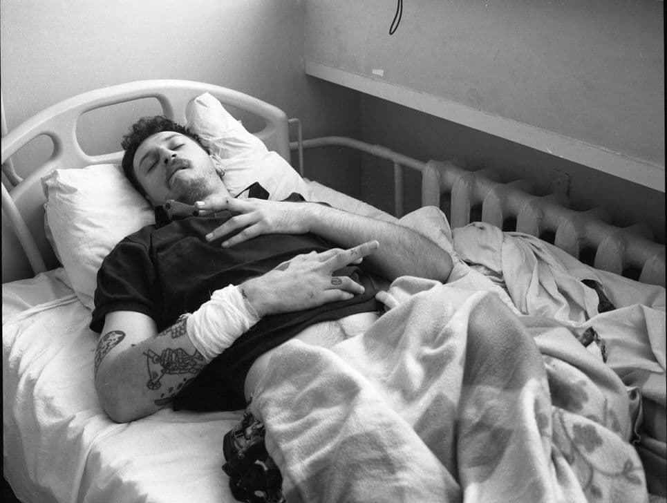 <em>Георгий Иванченко в больнице. Фото с его фейсбук-страницы</em>