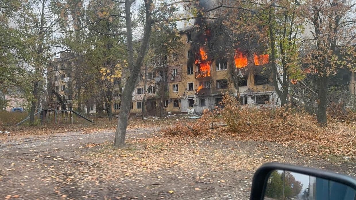 <em>Наслідки російського удару по Костянтинівці, жовтень 2025 року. Фото: Facebook/Сергій Горбунов</em>