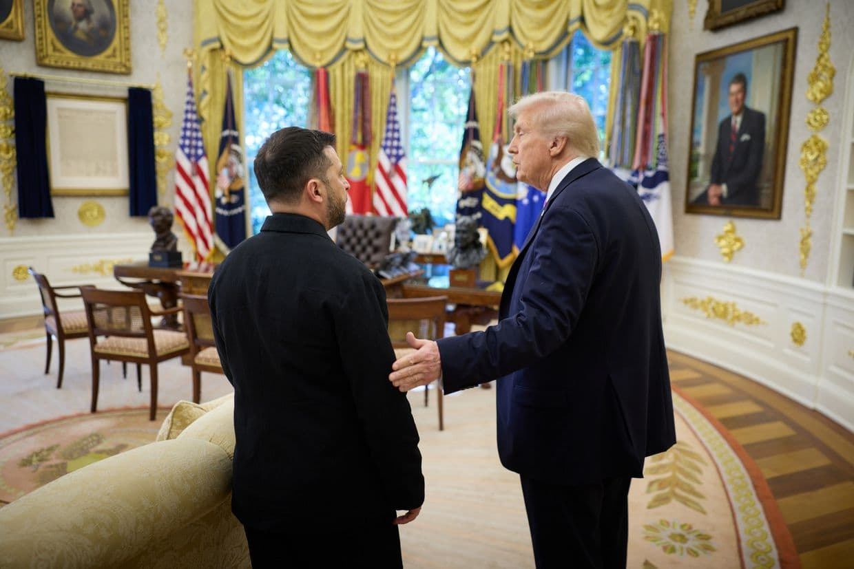 <em>Дональд Трамп і Володимир Зеленський у Білому домі 17 жовтня 2025 року. Фото: Facebook/Володимир Зеленський</em>