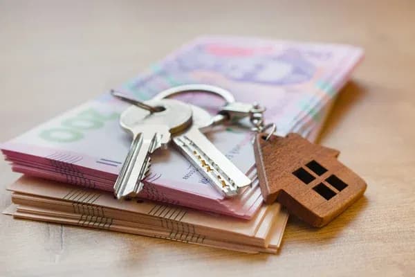 <em>Украинские гривни и ключи от жилья. Фото: depositphotos.com</em>