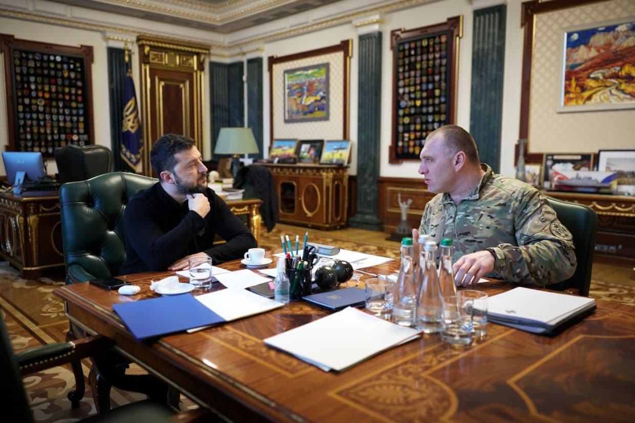 <em>Володимир Зеленський та Василь Малюк. Фото: Telegram Президента України</em>