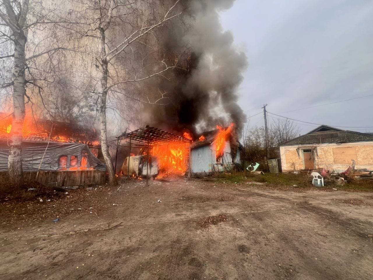 <em>Наслідки ворожих обстрілів на Донеччині. Фото: Донецької ОВА</em>