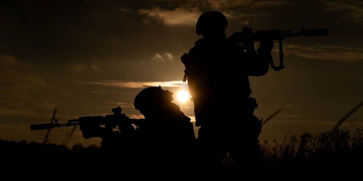 <em>Украинские защитники. Фото: Александр Бондарь/21 ОМБр</em>