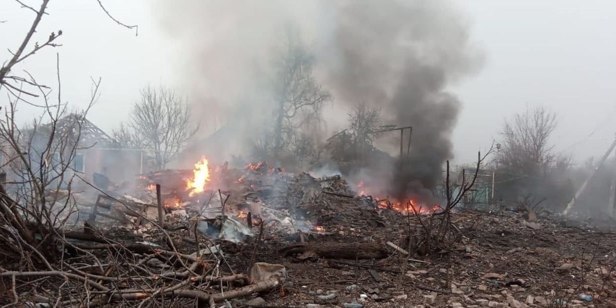 На Донеччині 4 з 6 учорашніх пожеж виникли внаслідок російських обстрілів (фото)
