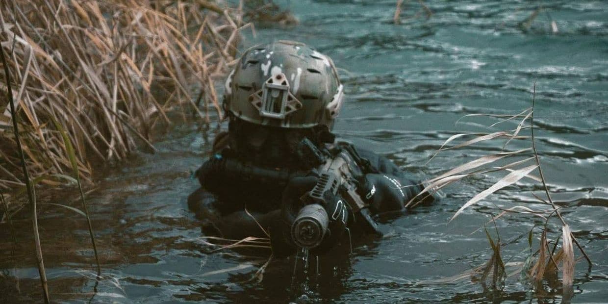 <em>Український водолаз-розвідник. Фото: 73-й морський центр СпП ім. кошового отамана Антіна Головатого</em>