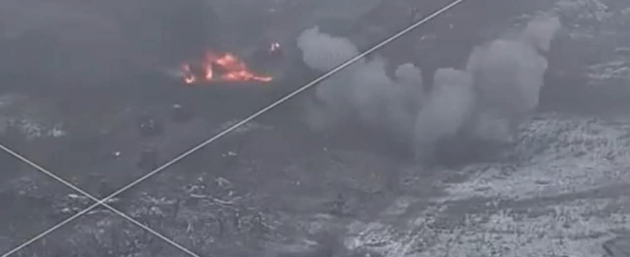 <em>На півдні Покровська українські дронарі ліквідували механізований штурм росіян. Скрін з відео</em>