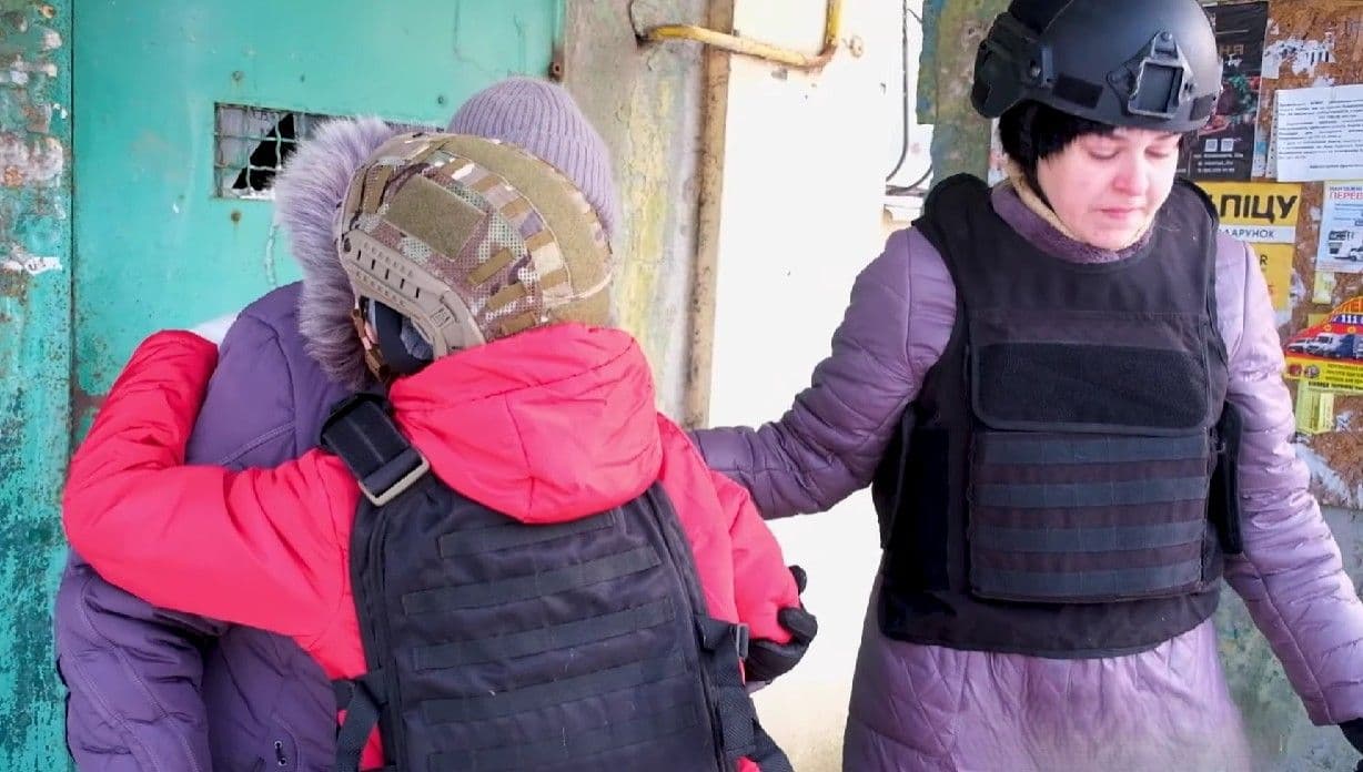 Евакуація з Дружківки 21 січня 2026 року. Скриншот з відео НПУ