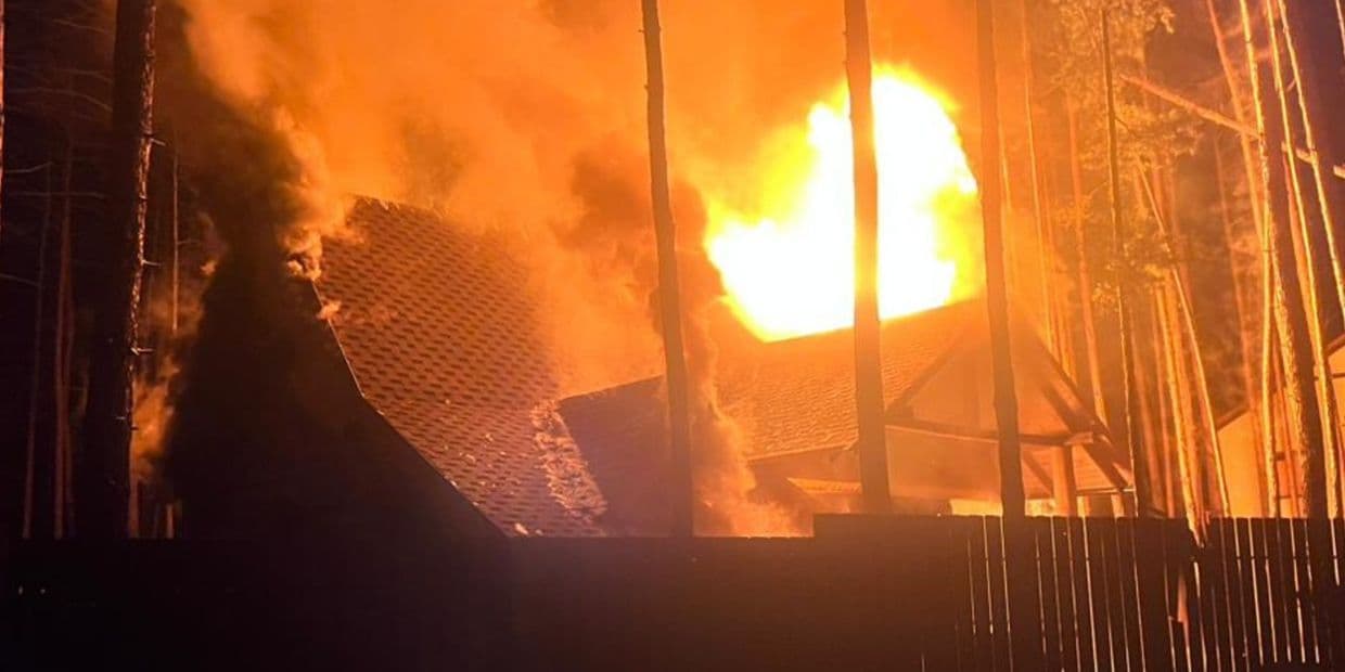 Пожежа на Донеччині 5 січня 2026 року. Фото: ДСНС Донецької області