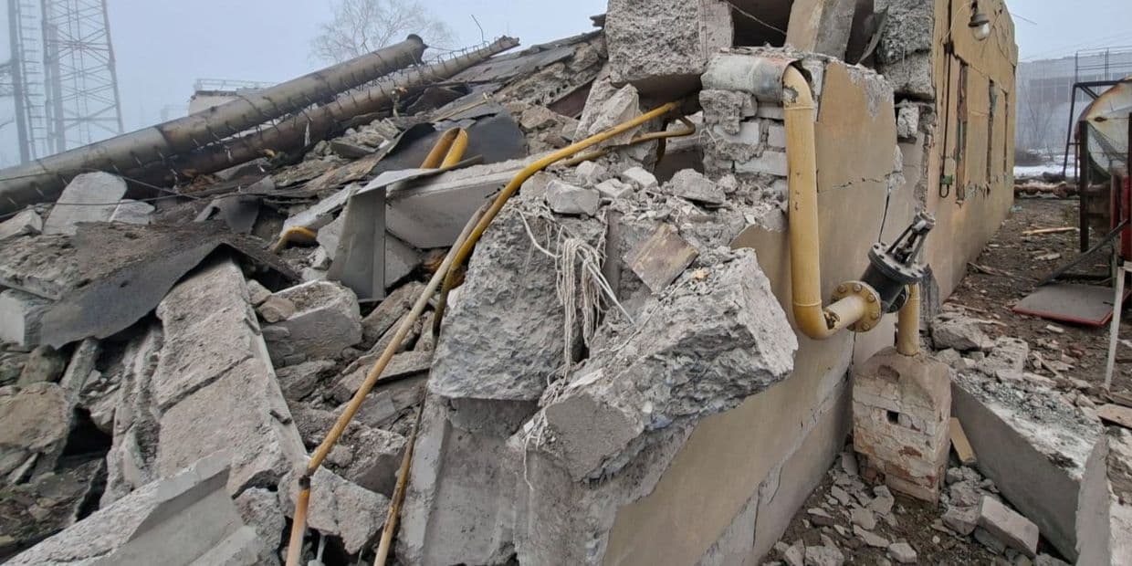 Зруйнована котельня у Краматорську, 7 січня 2026 року. Фото: Донецькоблгаз