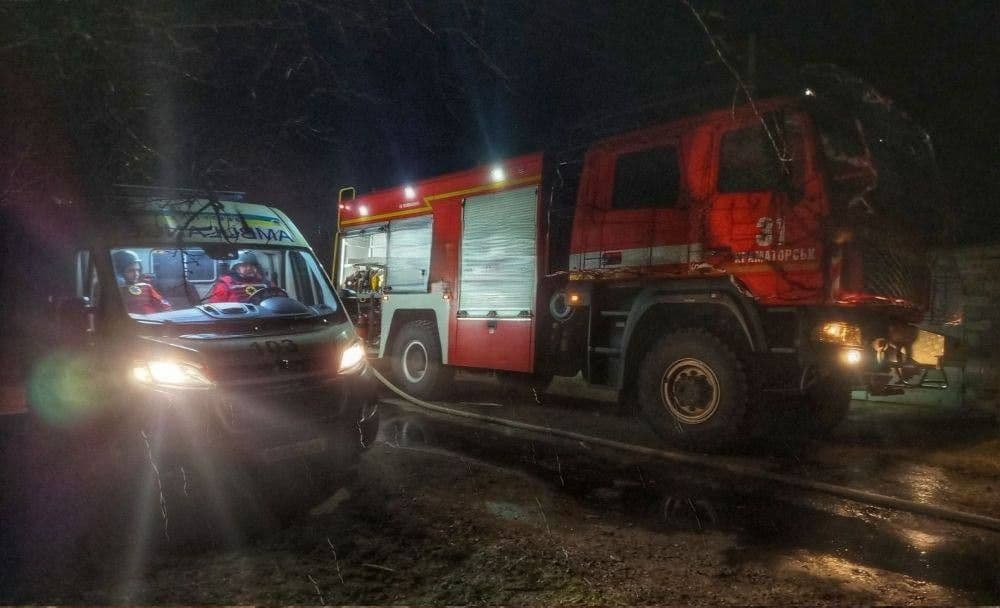 Скорая помощь и ГСЧС в Краматорске. Фото: Kramatorsk Post