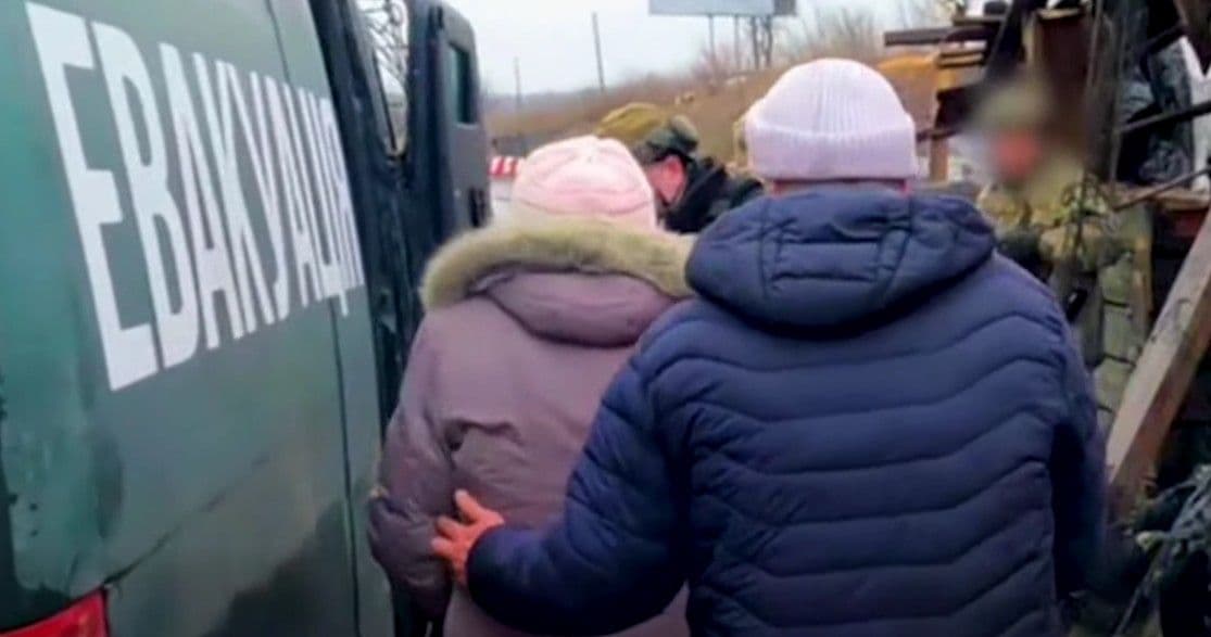 Евакуація з Дружківської громади, лютий 2026 року. Скриншот з відео НПУ