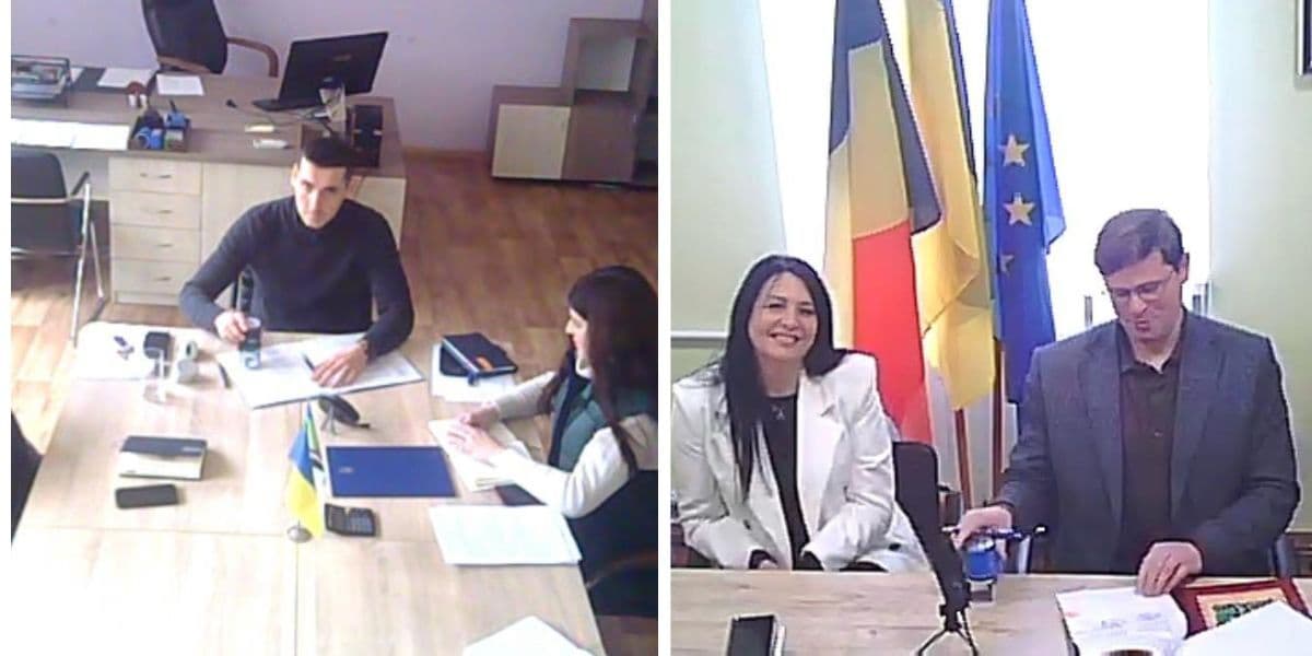 Добропільська громада Донецької області та Калуська громада Івано-Франківської області підписали Меморандум про співпрацю, долучившись до національного проєкту "Пліч-о-пліч: згуртовані громади", 13 лютого 2026 року. Фото: Добропільська МВА