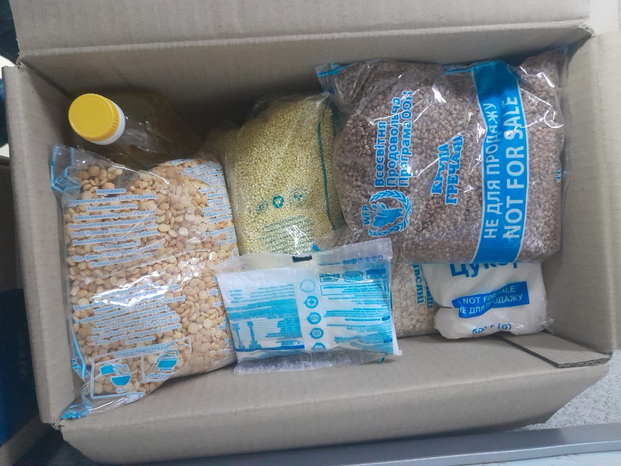 Продуктовий набір. Фото: Донецькоблгаз