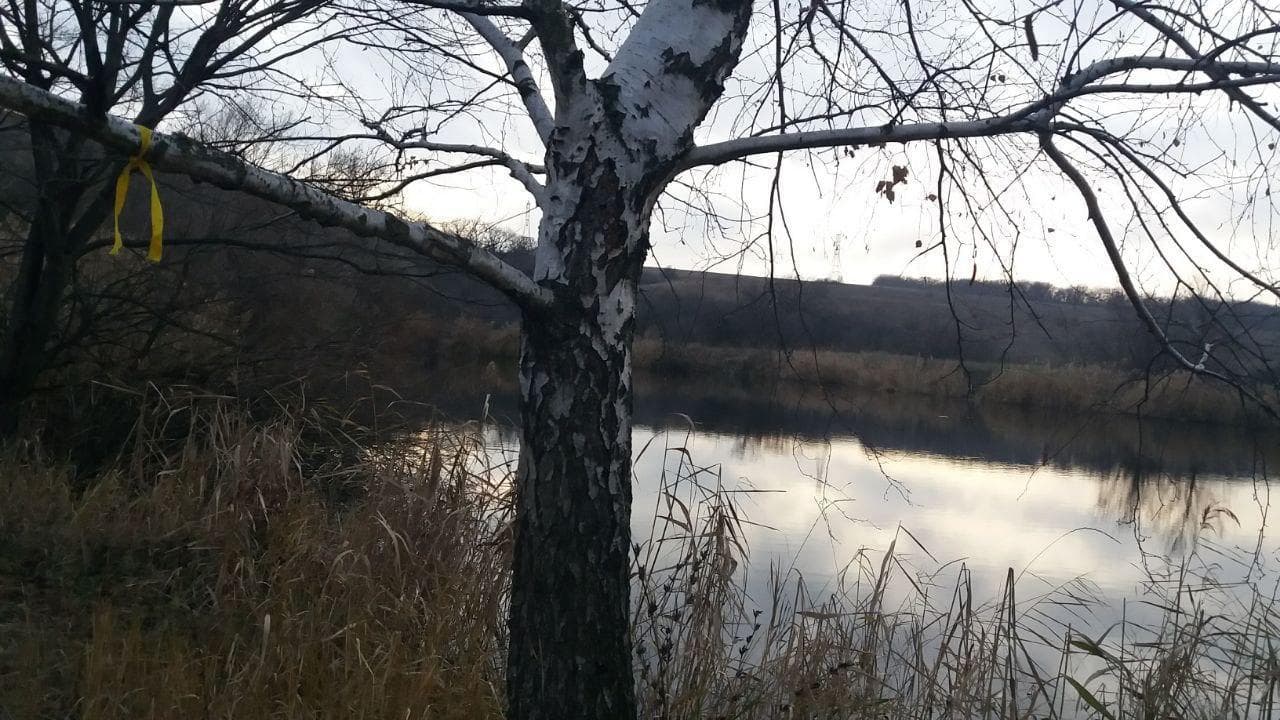 Желтые символы украинского сопротивления снова появились в оккупированных Алчевске, Донецке и Перевальске (фото)