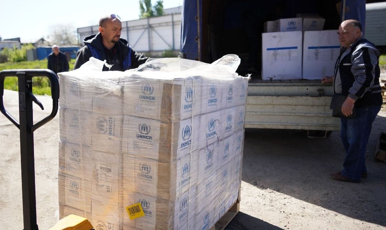 <em>Гуманітарна допомога на Полтавщині. Фото: Полтавська ОВА</em>