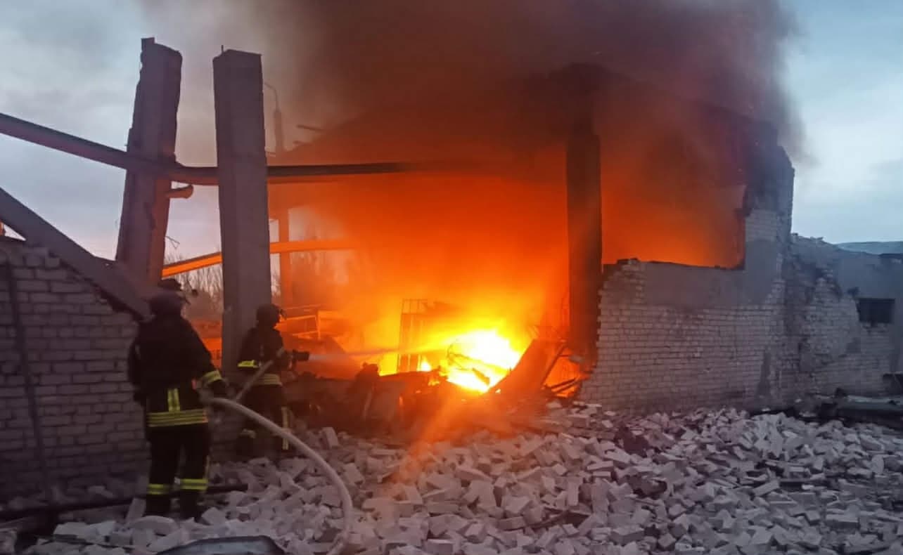 <em>Ліквідація пожеж на Донеччині. Фото: ДСНС</em>