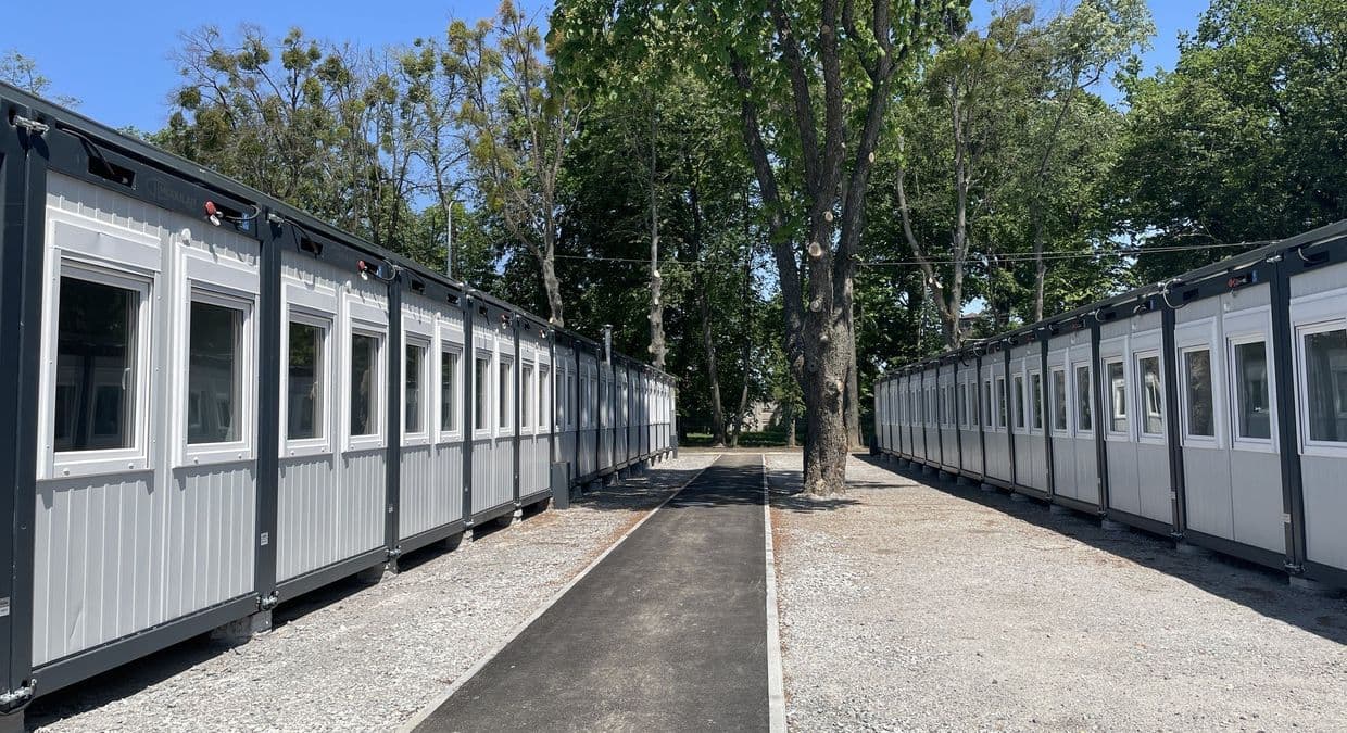 Модульне містечко для ВПО у Полтаві. Фото: Суспільне Полтава