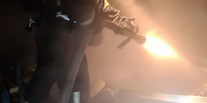 Гасіння пожежі у Краматорську. Фото: ДСНС Донеччини