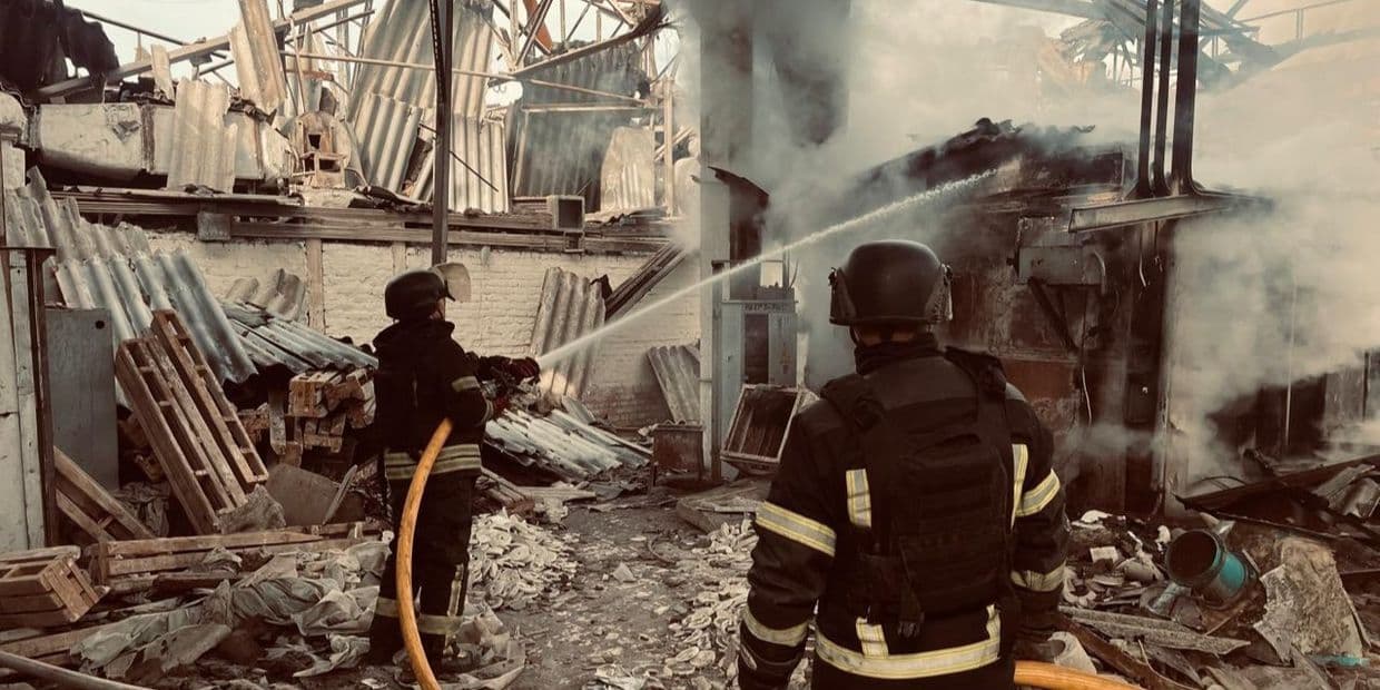 Гасіння пожежі на Донеччині 16 березня 2026 року. Фото: ДСНС Донеччини