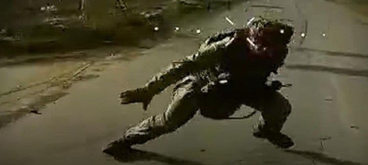 Боец российской оккупационной армии перед ударом украинского дрона. Фото: 24 ОМБр