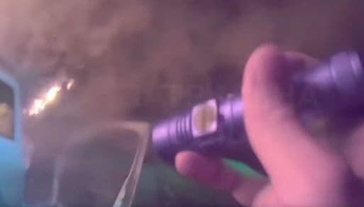 Скриншот с видео Патрульной полиции Краматорска и Славянска