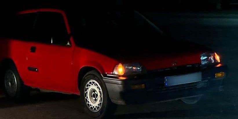 Автомобіль Honda, під керуванням 32-річного водія, що порушував комендантську годину в Краматорську. Фото: Патрульна поліція Краматорська та Слов'янська