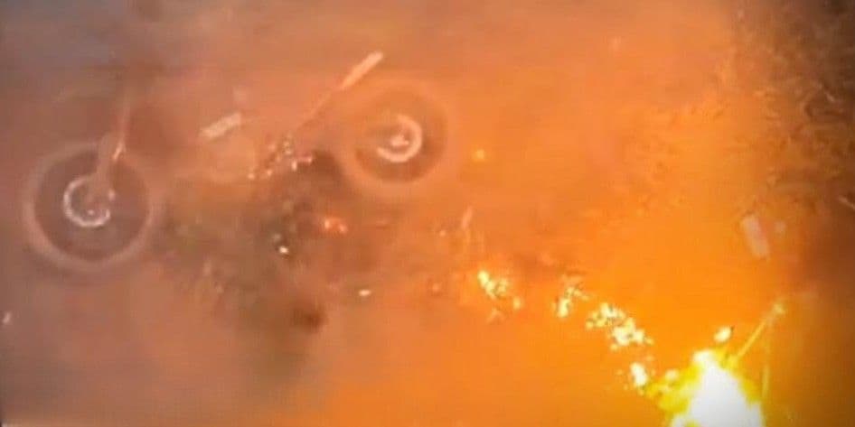 Мотоцикл окупантів. Фото: 24 ОМБр