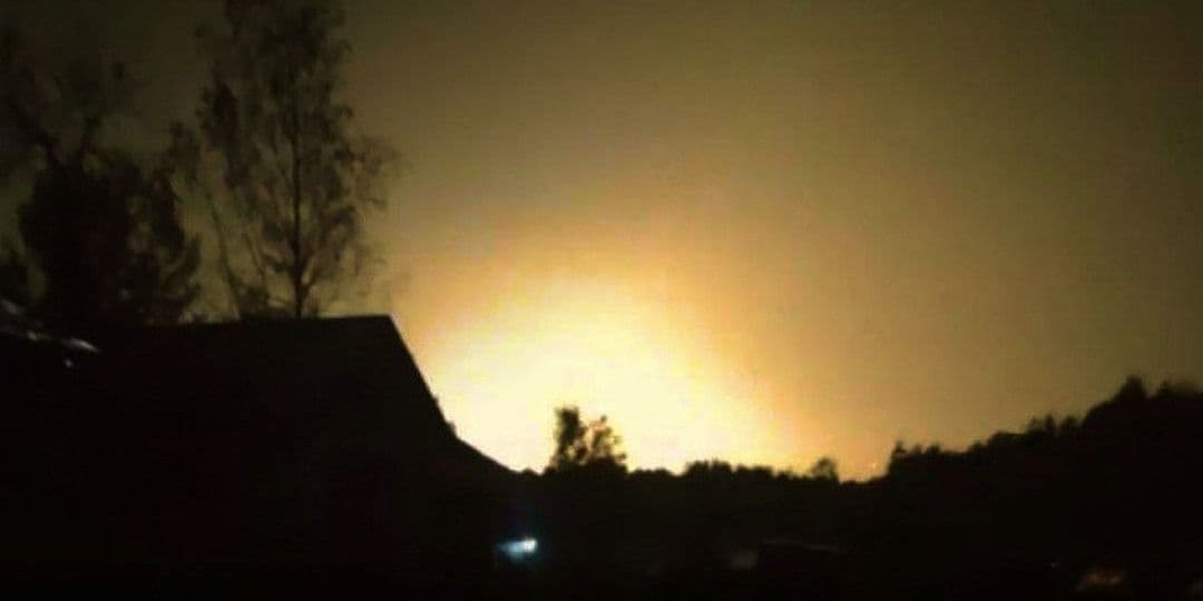 Заграва від вибуху. Фото: Генштаб ЗСУ