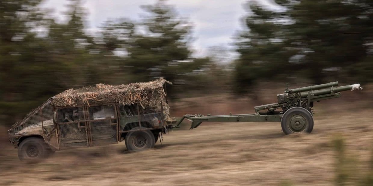 Пікап із гарматою. Фото: Артилерійський дивізіон 33-го штурмового полку