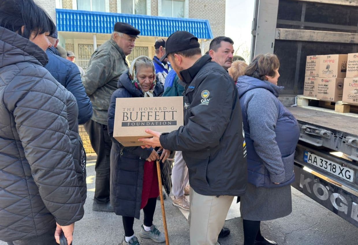 <em>В Донецкой области за прошедшую неделю было распределено почти 150 тонн гуманитарной помощи. Фото: Донецкая ОВА</em>