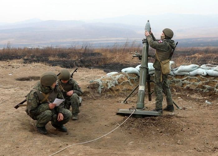 Мінометники російської окупаційної армії. Фото з відкритих джерел